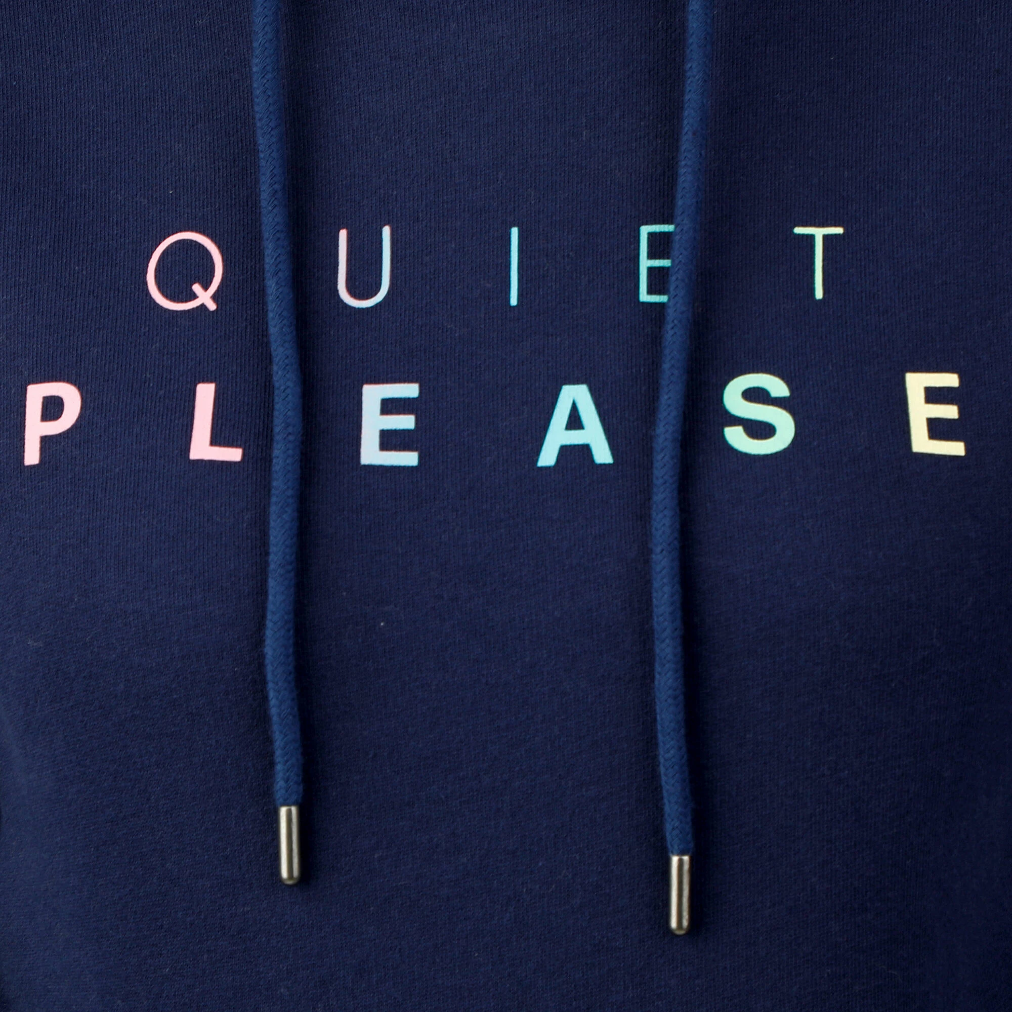 Quiet Please Rainbow Letters Hoody Women - Blue, Multicoloured 7 Quiet Please Rainbow Letters Hoody Women - Blue, Multicoloured - Image 7