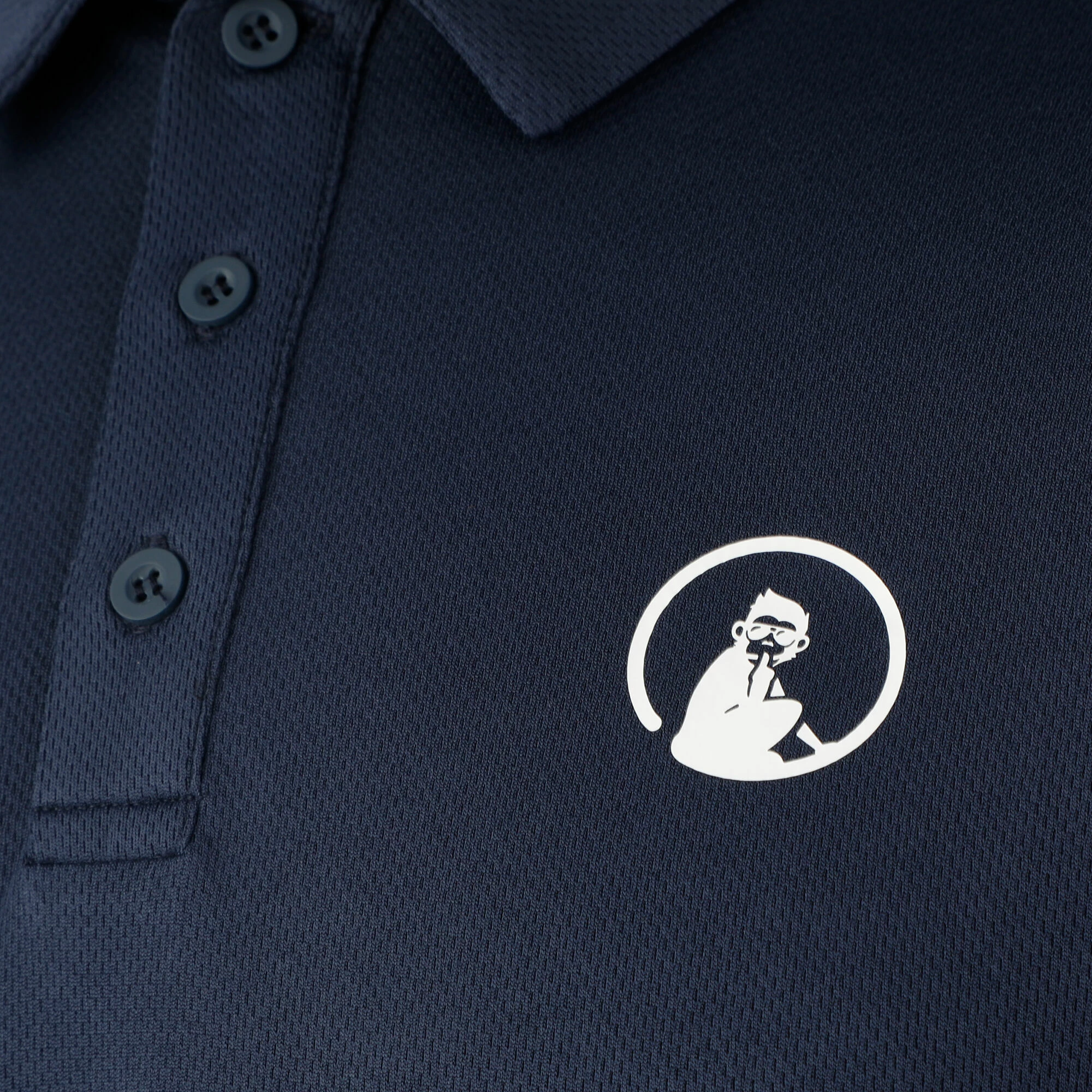 Quiet Please Tournament Polo Men - Blue 5 Quiet Please Tournament Polo Men - Blue - Image 5