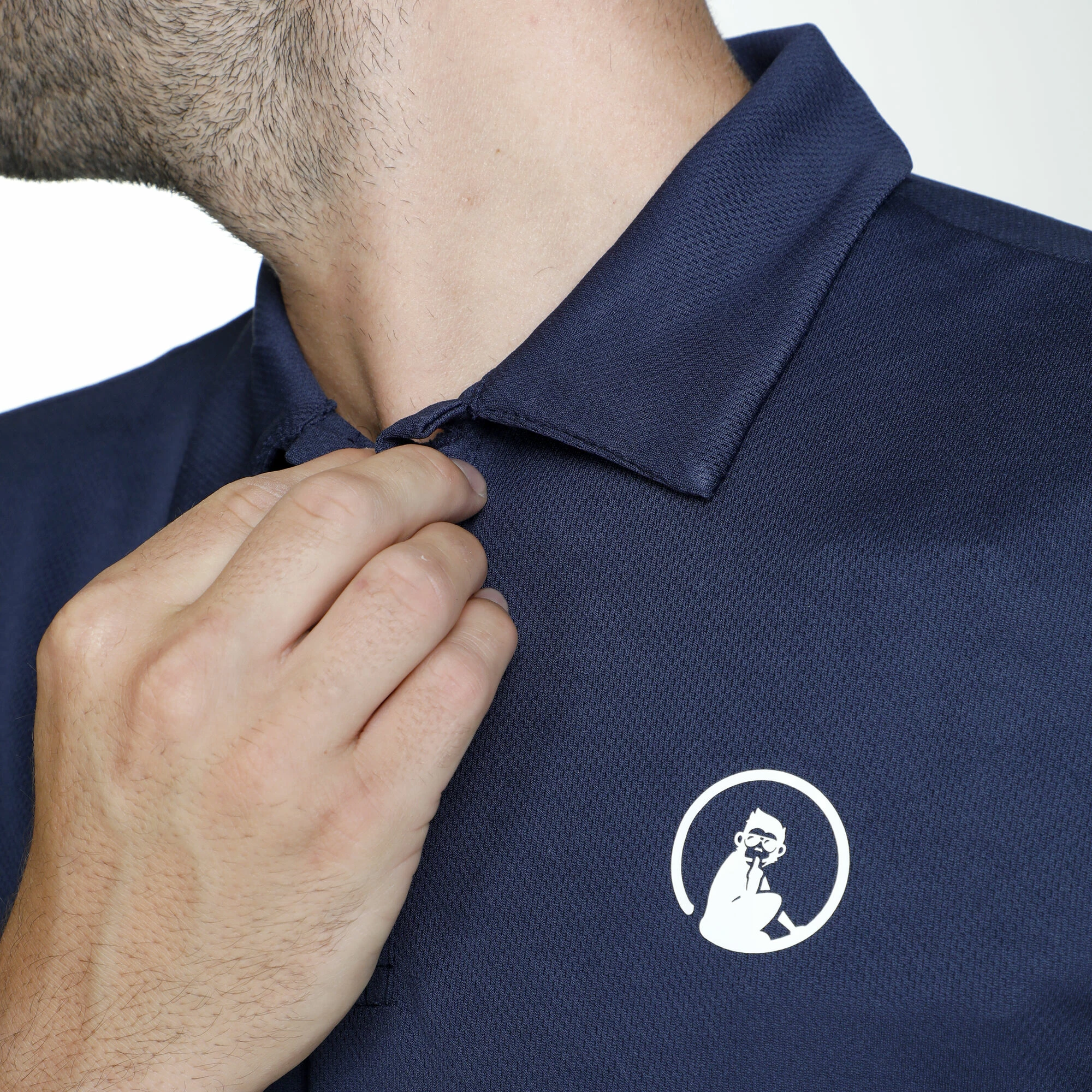 Quiet Please Tournament Polo Men - Blue 7 Quiet Please Tournament Polo Men - Blue - Image 7