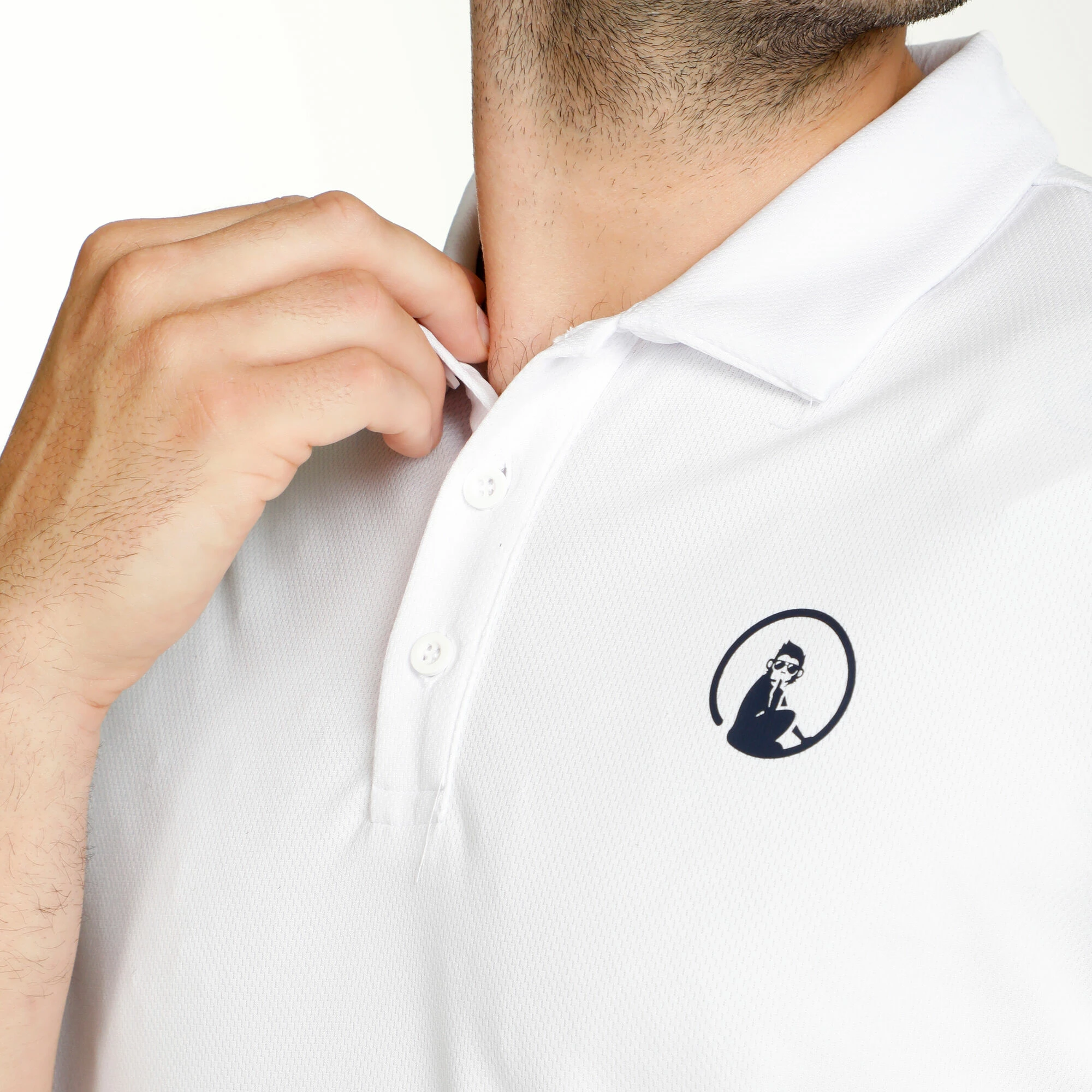 Quiet Please Tournament Polo Men - White 6 Quiet Please Tournament Polo Men - White - Image 6