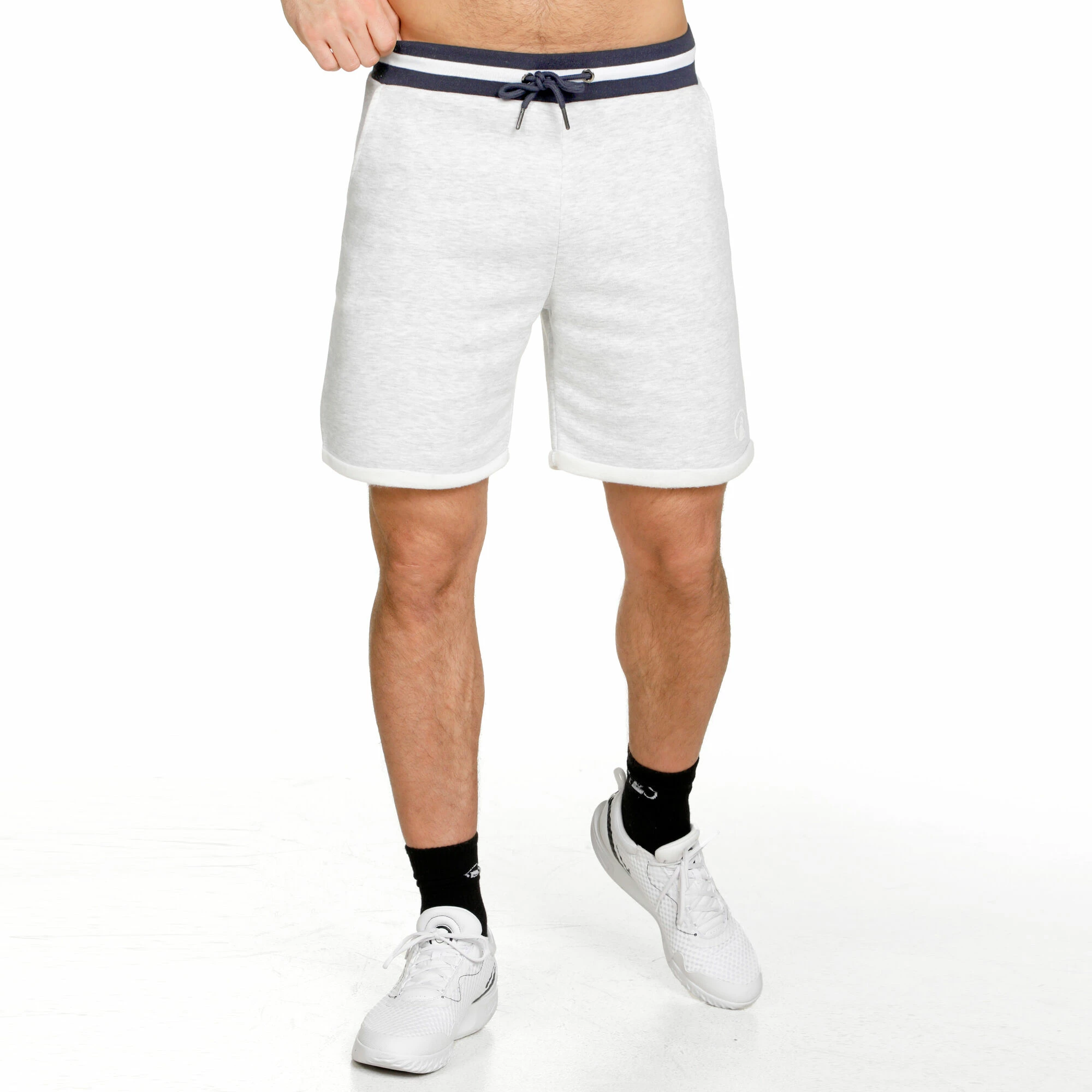 Quiet Please Basic Lifestyle Shorts Men - Lightgrey, Dark Blue 8 Quiet Please Basic Lifestyle Shorts Men - Lightgrey, Dark Blue - Image 8