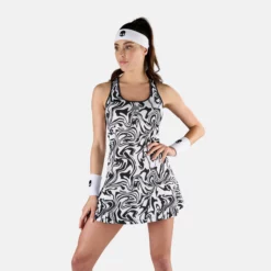 Hydrogen Tech Chrome Dress Women - White, Black -Tennis Shop 00751000 13