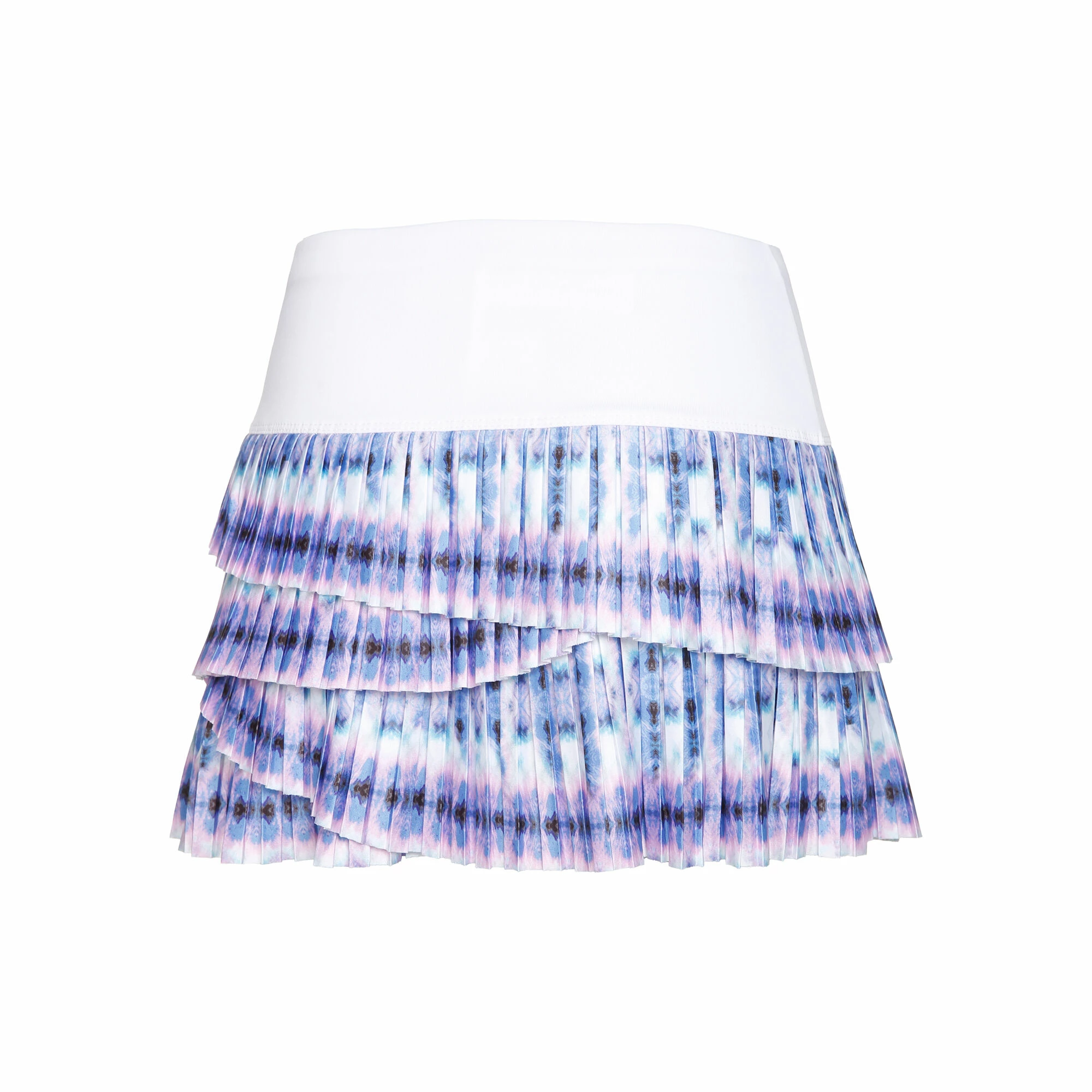 Lucky In Love Batik Pleated Scallop Skirt Women - White, Multicoloured 2 Lucky In Love Batik Pleated Scallop Skirt Women - White, Multicoloured - Image 2