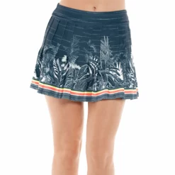 Lucky In Love Long Paradiso Pleated Skirt Women - Blue, Multicoloured -Tennis Shop 01296000 13