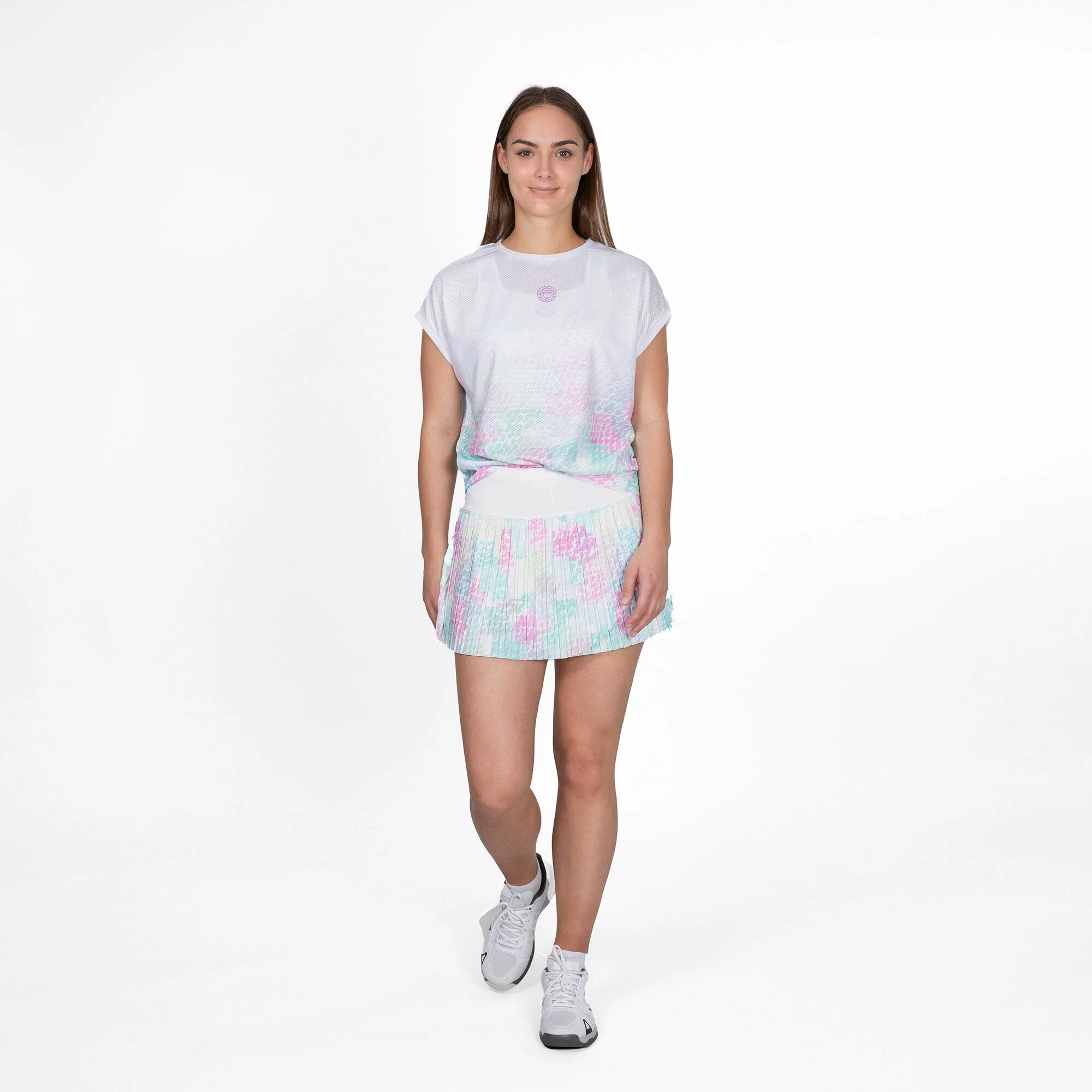 BIDI BADU Nadra Tech T-Shirt Women - White, Pink 3 BIDI BADU Nadra Tech T-Shirt Women - White, Pink - Image 3