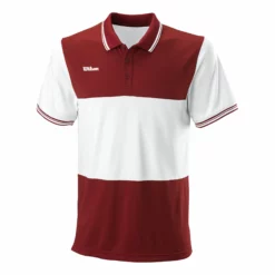 Wilson Polo Men - Dark Red, White