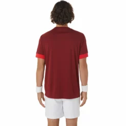 Asics Court Shortsleeve Tee T-Shirt Men - Dark Red, Red -Tennis Shop 05312000 14
