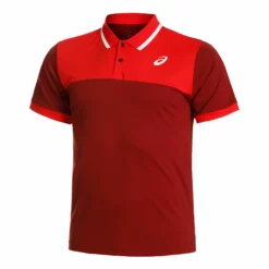 Asics Court Polo Men - Dark Red, Red