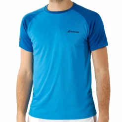 Babolat Play Crew Neck T-Shirt Men - Blue