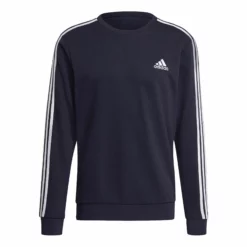 ADIDAS 3-Stripes French Terry Sweatshirt Men - Dark Blue, White