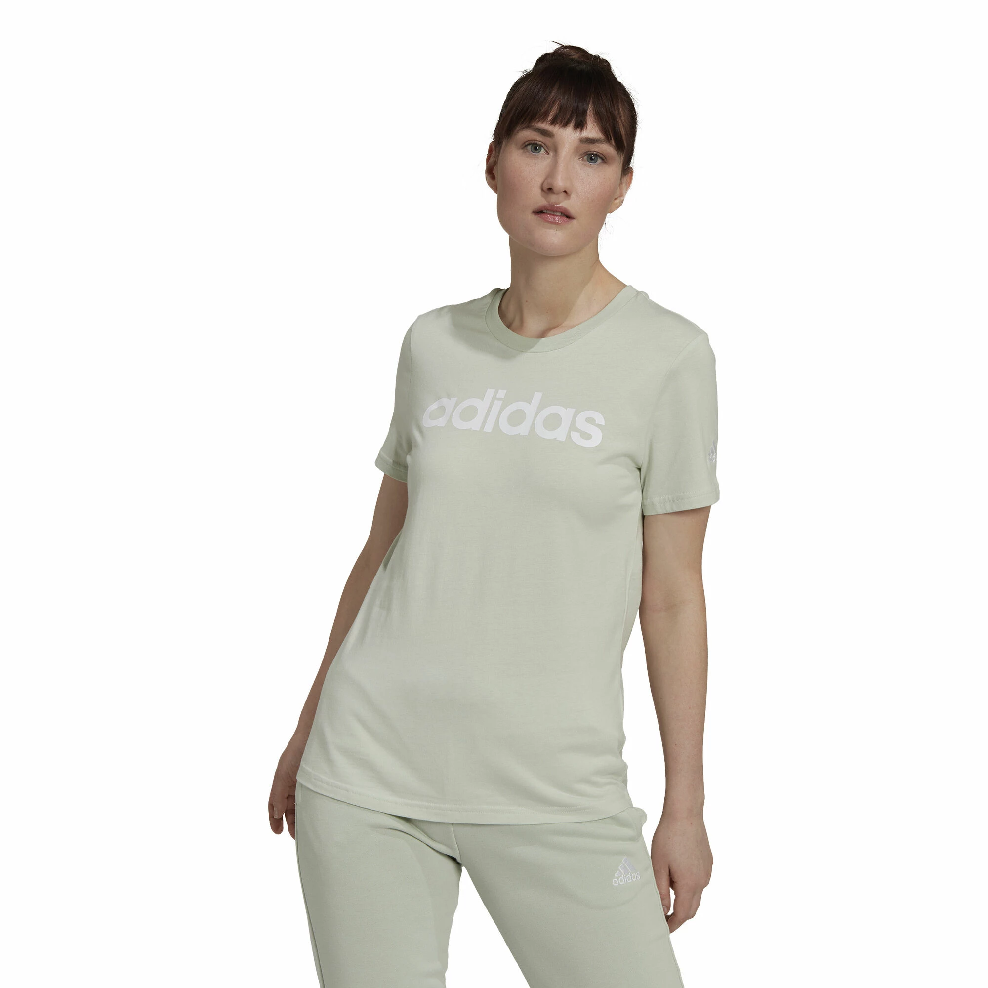 ADIDAS Linear T-Shirt Women - Green 2 ADIDAS Linear T-Shirt Women - Green - Image 2