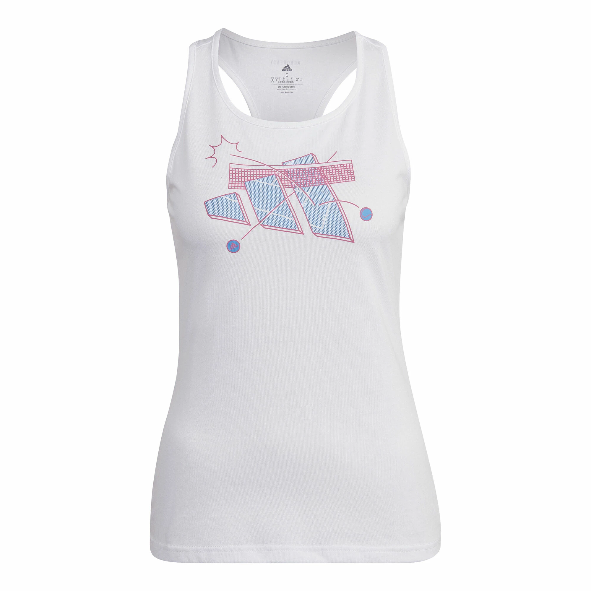 ADIDAS Cat Graphic Tank Top Women - White 1 ADIDAS Cat Graphic Tank Top Women - White