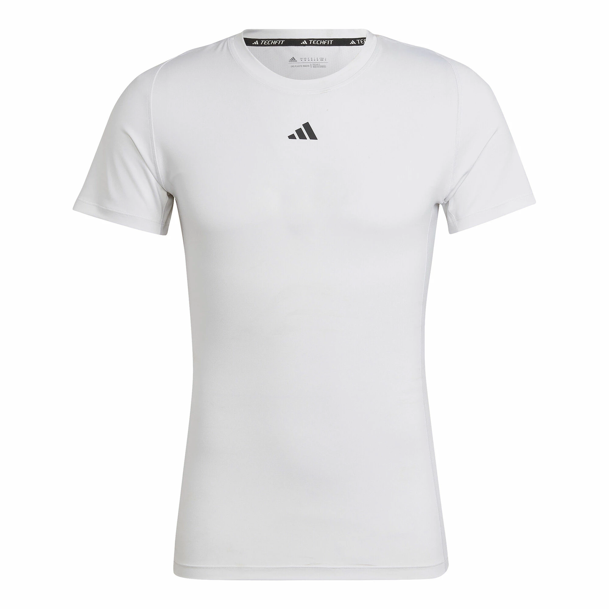 ADIDAS Tech-Fit T-Shirt Men - White 1 ADIDAS Tech-Fit T-Shirt Men - White
