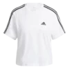 ADIDAS Essentials 3-Stripes Single Jersey Crop T-Shirt Women - White, Black