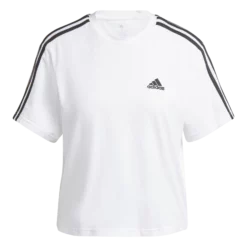 ADIDAS Essentials 3-Stripes Single Jersey Crop T-Shirt Women - White, Black