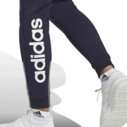 ADIDAS Essentials Linear French Terry Cuffed Training Pants Women - Dark Blue, White 7 ADIDAS Essentials Linear French Terry Cuffed Training Pants Women - Dark Blue, White -Tennis Shop 17764000 17