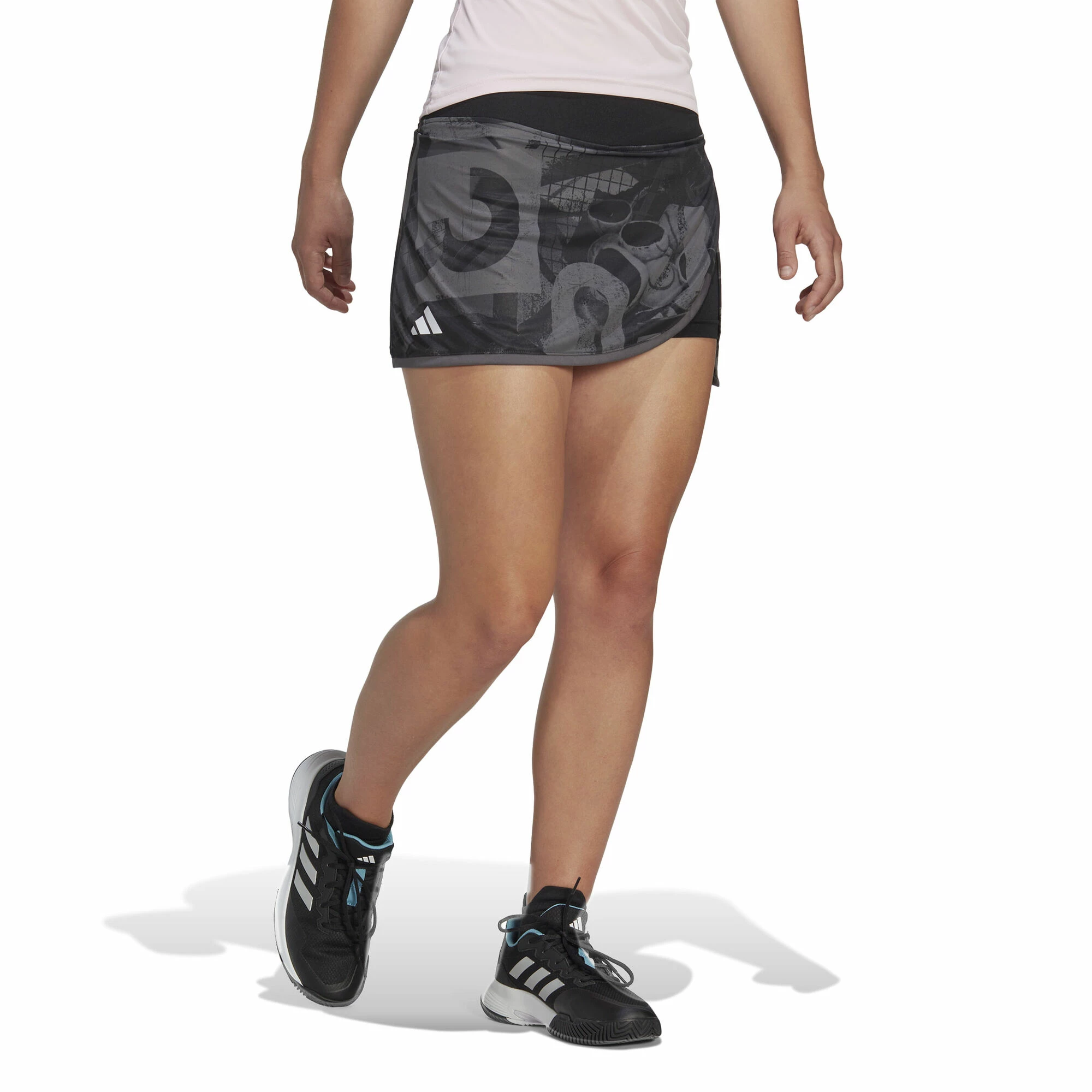 ADIDAS Club Graphic Skirt Women - Black, Dark Grey 2 ADIDAS Club Graphic Skirt Women - Black, Dark Grey - Image 2