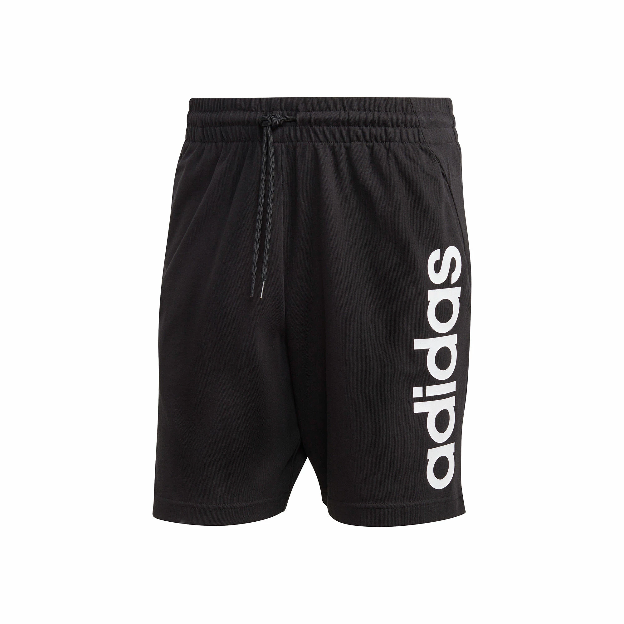 ADIDAS Essentials AEROREADY Single Jersey Linear Logo Shorts Men - Black, White 1 ADIDAS Essentials AEROREADY Single Jersey Linear Logo Shorts Men - Black, White