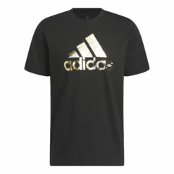 ADIDAS Power Logo Foil T-Shirt Men - Black, Beige