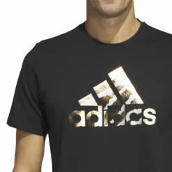 ADIDAS Power Logo Foil T-Shirt Men - Black, Beige -Tennis Shop 17886000 16