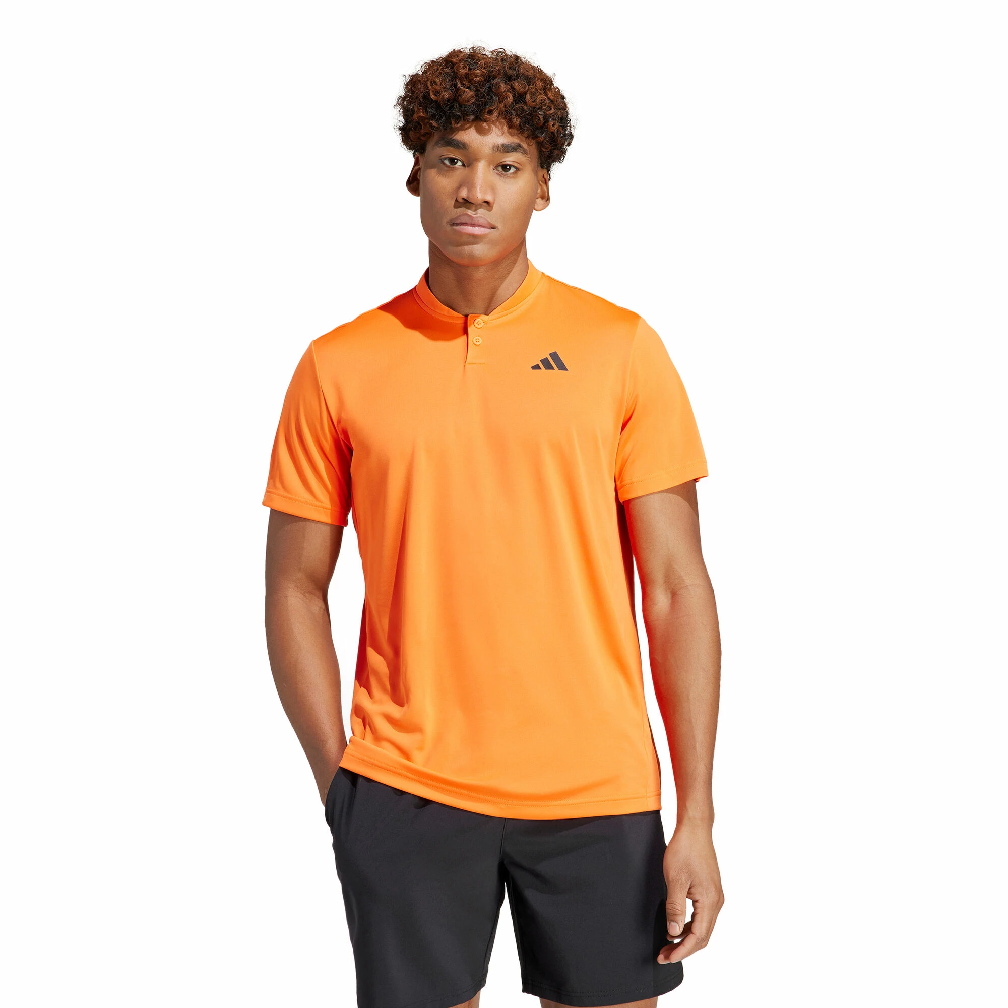 ADIDAS Club Henley Polo Men - Orange 2 ADIDAS Club Henley Polo Men - Orange - Image 2