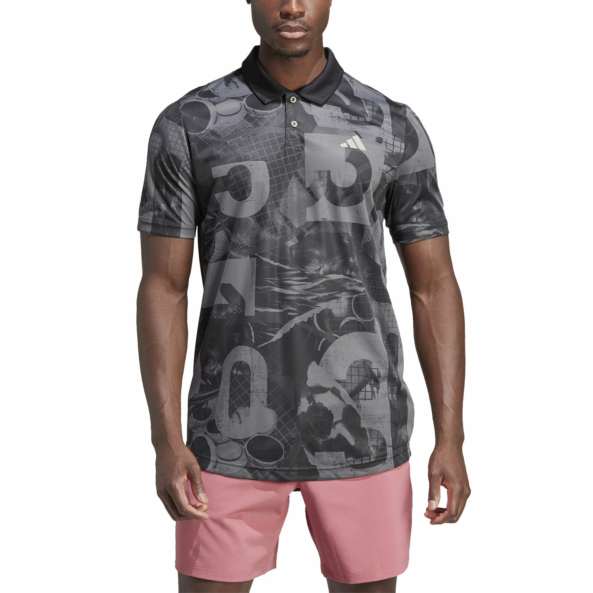 ADIDAS Club Graphic Polo Men - Dark Grey, Grey 2 ADIDAS Club Graphic Polo Men - Dark Grey, Grey - Image 2