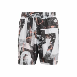ADIDAS Club Graphic 9in Shorts Men - White, Multicoloured