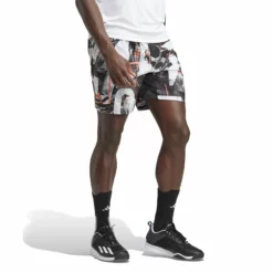 ADIDAS Club Graphic 9in Shorts Men - White, Multicoloured -Tennis Shop 17917000 15