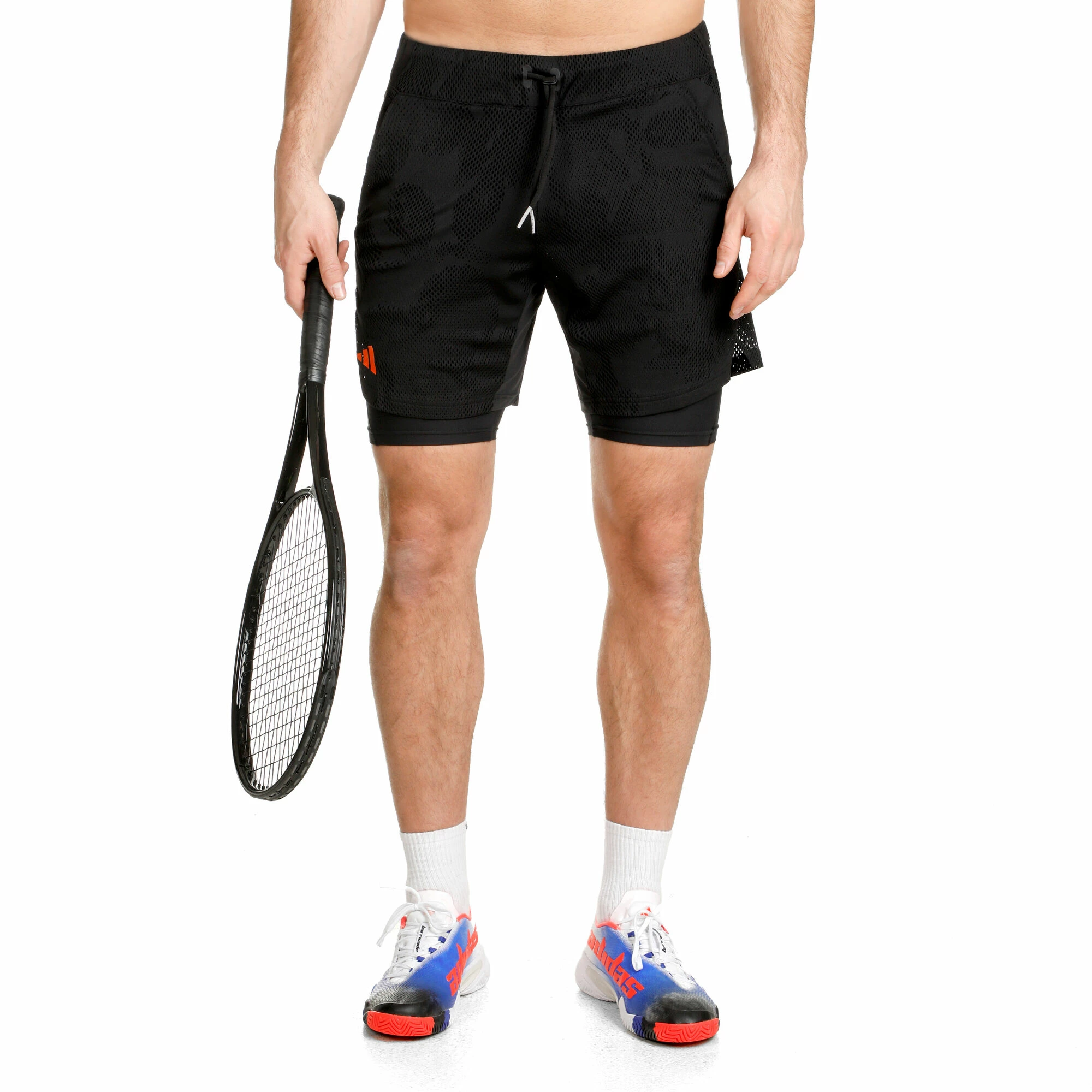 ADIDAS Melbourne Two-in-One 7-inch Shorts Men - Black 5 ADIDAS Melbourne Two-in-One 7-inch Shorts Men - Black - Image 5