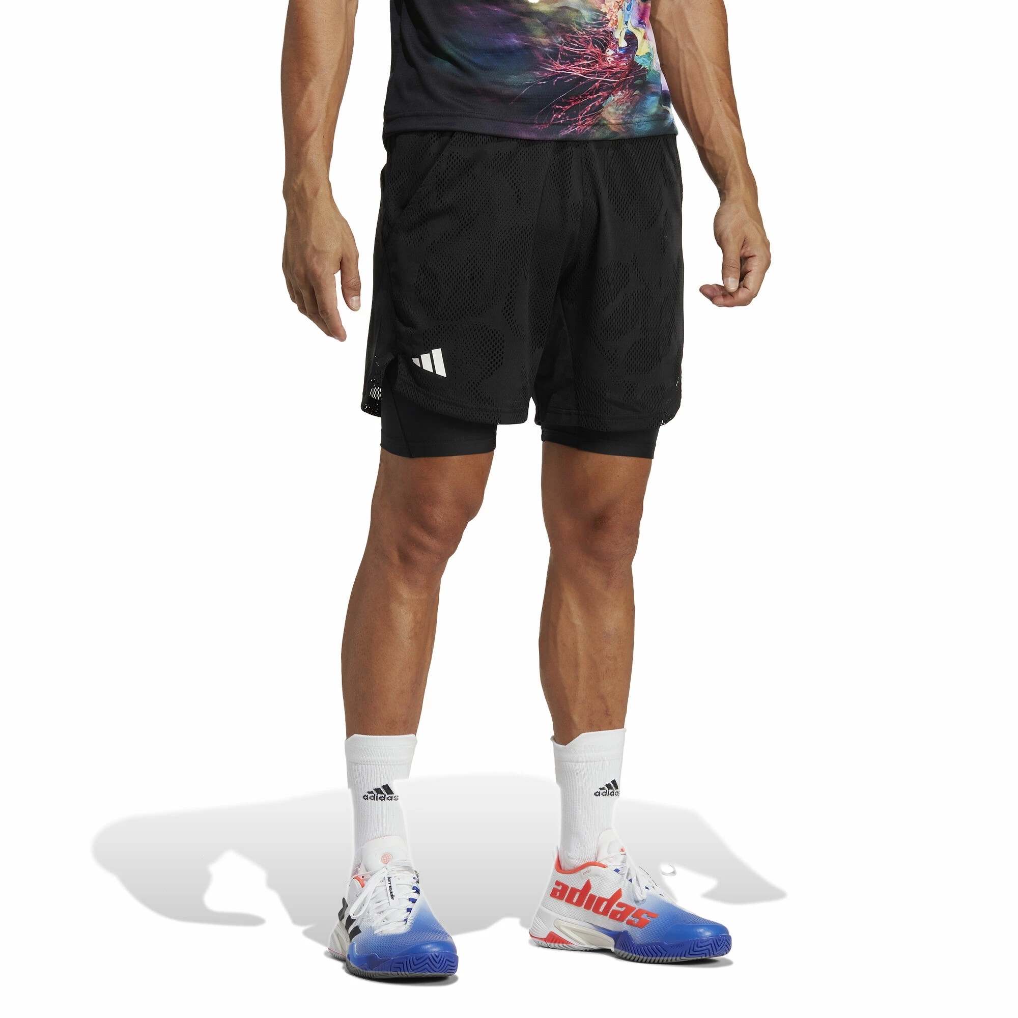 ADIDAS Melbourne Two-in-One 7-inch Shorts Men - Black 10 ADIDAS Melbourne Two-in-One 7-inch Shorts Men - Black - Image 10