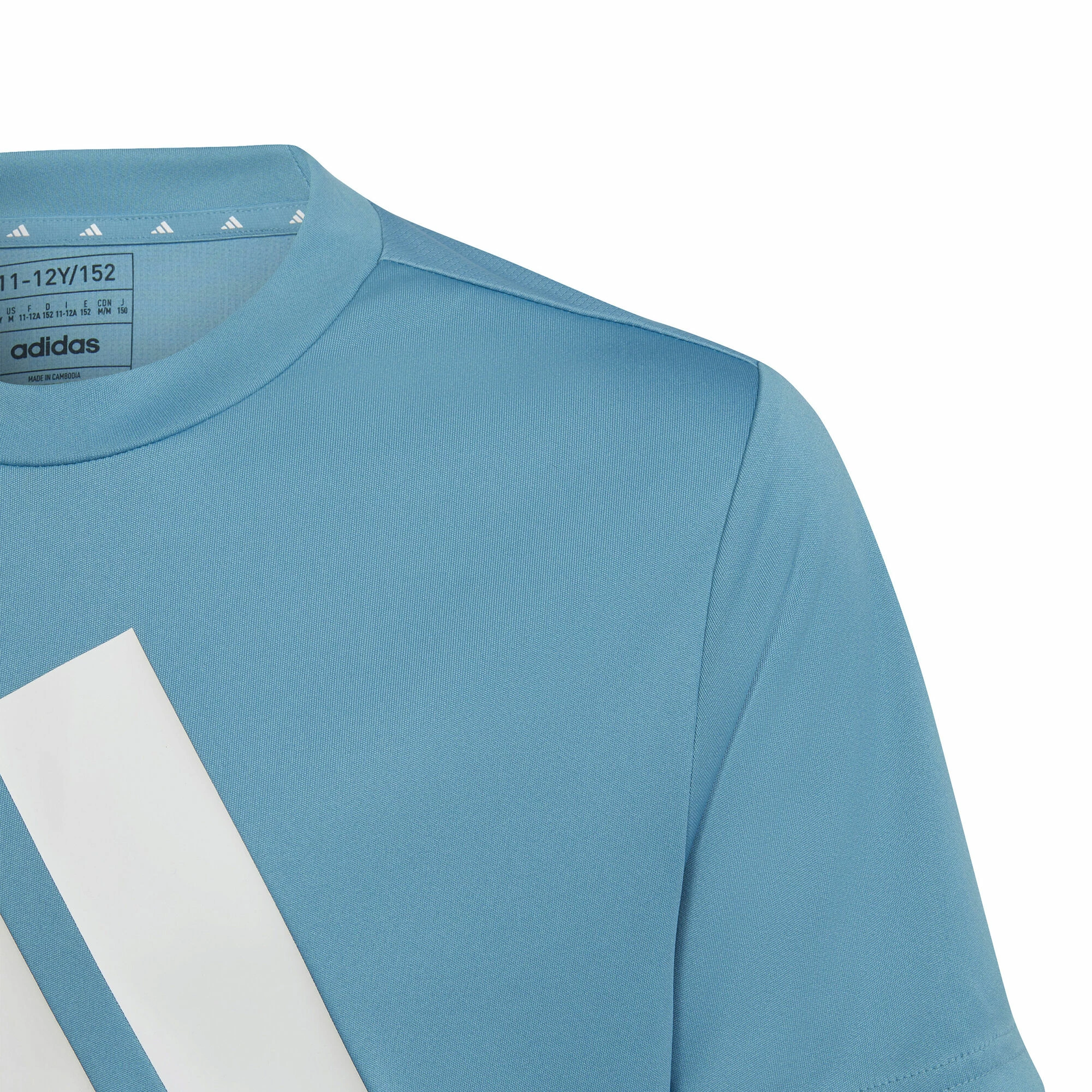 ADIDAS Train AEROREADY Logo Regular-Fit T-Shirt Boys - Turquoise, White 4 ADIDAS Train AEROREADY Logo Regular-Fit T-Shirt Boys - Turquoise, White - Image 4