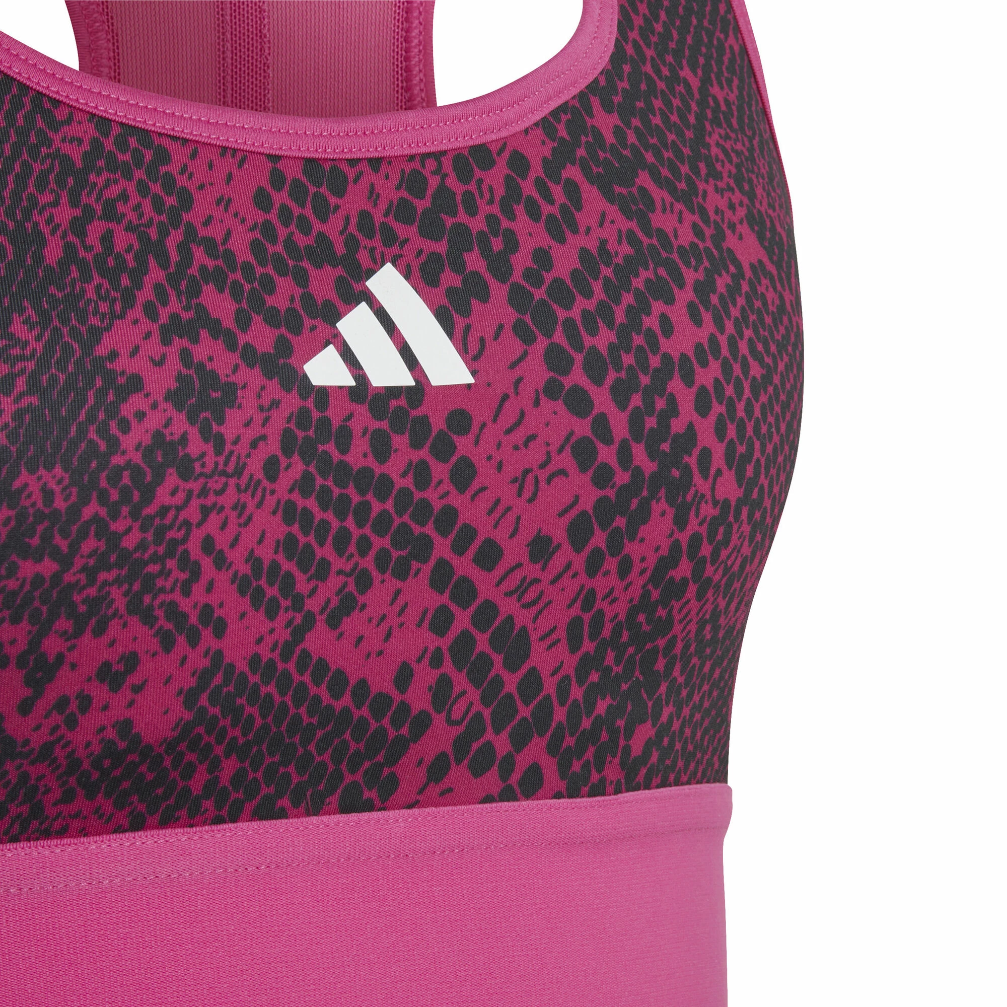 ADIDAS Training AEROREADY PowerReact Animal Print Padded Sports Bras Girls - Pink, Black 3 ADIDAS Training AEROREADY PowerReact Animal Print Padded Sports Bras Girls - Pink, Black - Image 3