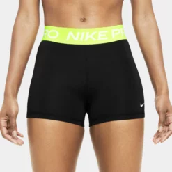 Nike Performance 365 3in Ball Shorts Women - Black, Neon Yellow -Tennis Shop 56669000 13