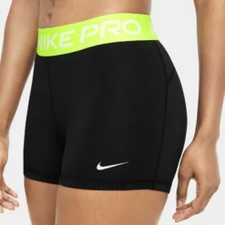 Nike Performance 365 3in Ball Shorts Women - Black, Neon Yellow -Tennis Shop 56669000 15
