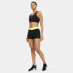 Nike Performance 365 3in Ball Shorts Women - Black, Neon Yellow -Tennis Shop 56669000 16