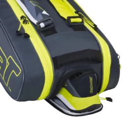 Babolat Pure Aero 2023 6-Pack Bag (Grey/Yellow) -Tennis Shop 751222 RH 6 Aero 370 4 Shoe pocket