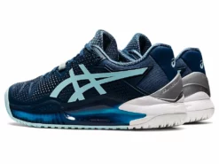 Asics Women's Gel-Resolution 8 WIDE (Light Indigo/Clear Blue) 9 Asics Women's Gel-Resolution 8 WIDE (Light Indigo/Clear Blue) -Tennis Shop GR8LI3