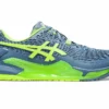 Asics Men's Gel-Resolution 9 (Steel Blue/Hazard Greem)