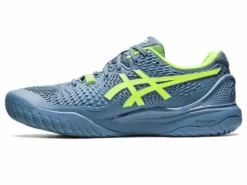 Asics Men's Gel-Resolution 9 WIDE (Steel Blue/Hazard Green) -Tennis Shop GR9MensSBHG4 1cf2d39c 7ce4 4297 9b84 c36a1d1f5617