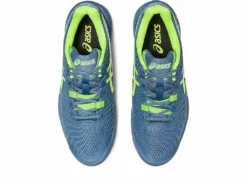 Asics Men's Gel-Resolution 9 (Steel Blue/Hazard Greem) -Tennis Shop GR9MensSBHG6