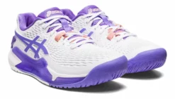 Asics Women's Gel-Resolution 9 (White/Amethyst) -Tennis Shop GR9WomensWA5
