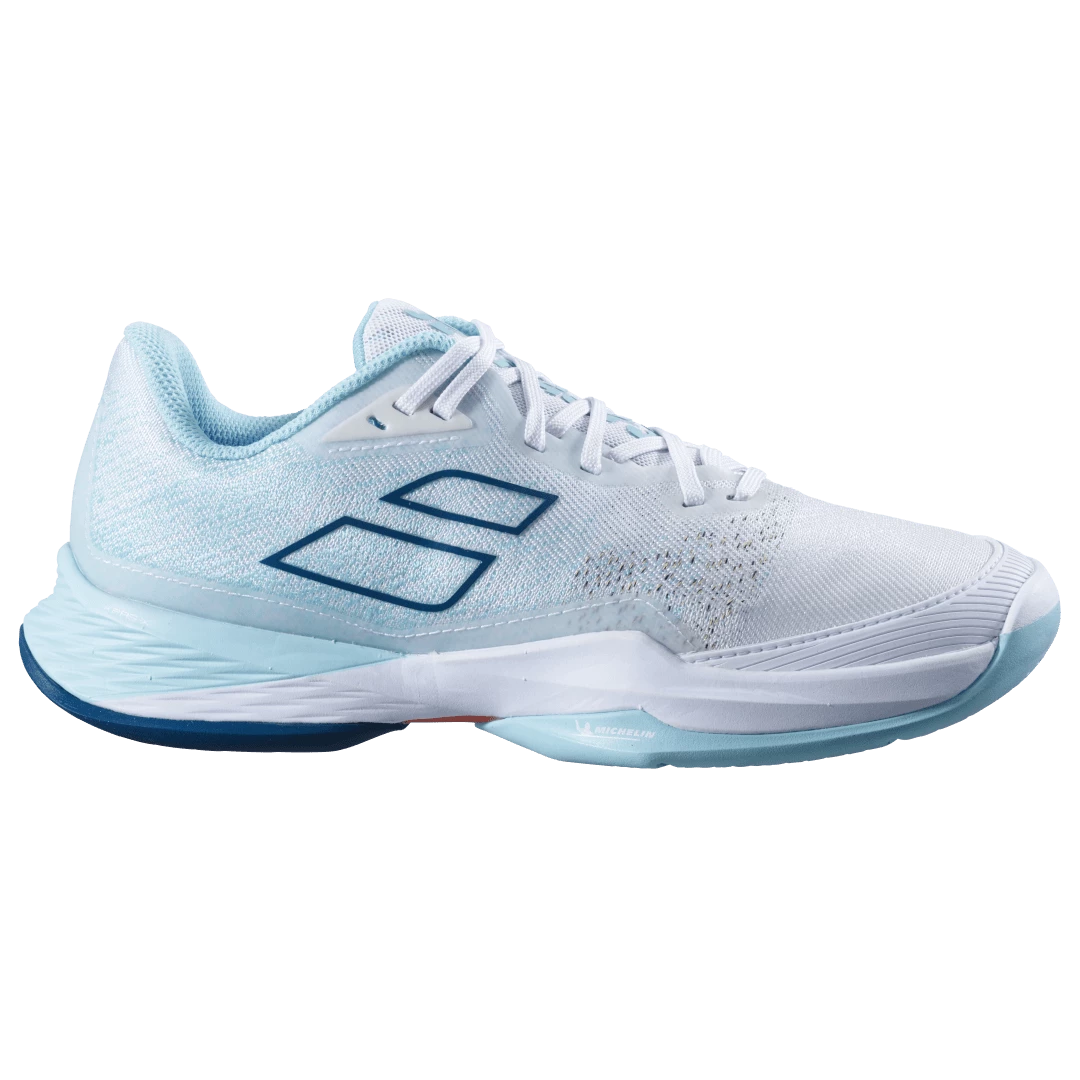 Babolat Women's Jet Mach 3 All Court (White/Angel Blue) 2 Babolat Women's Jet Mach 3 All Court (White/Angel Blue) - Image 2