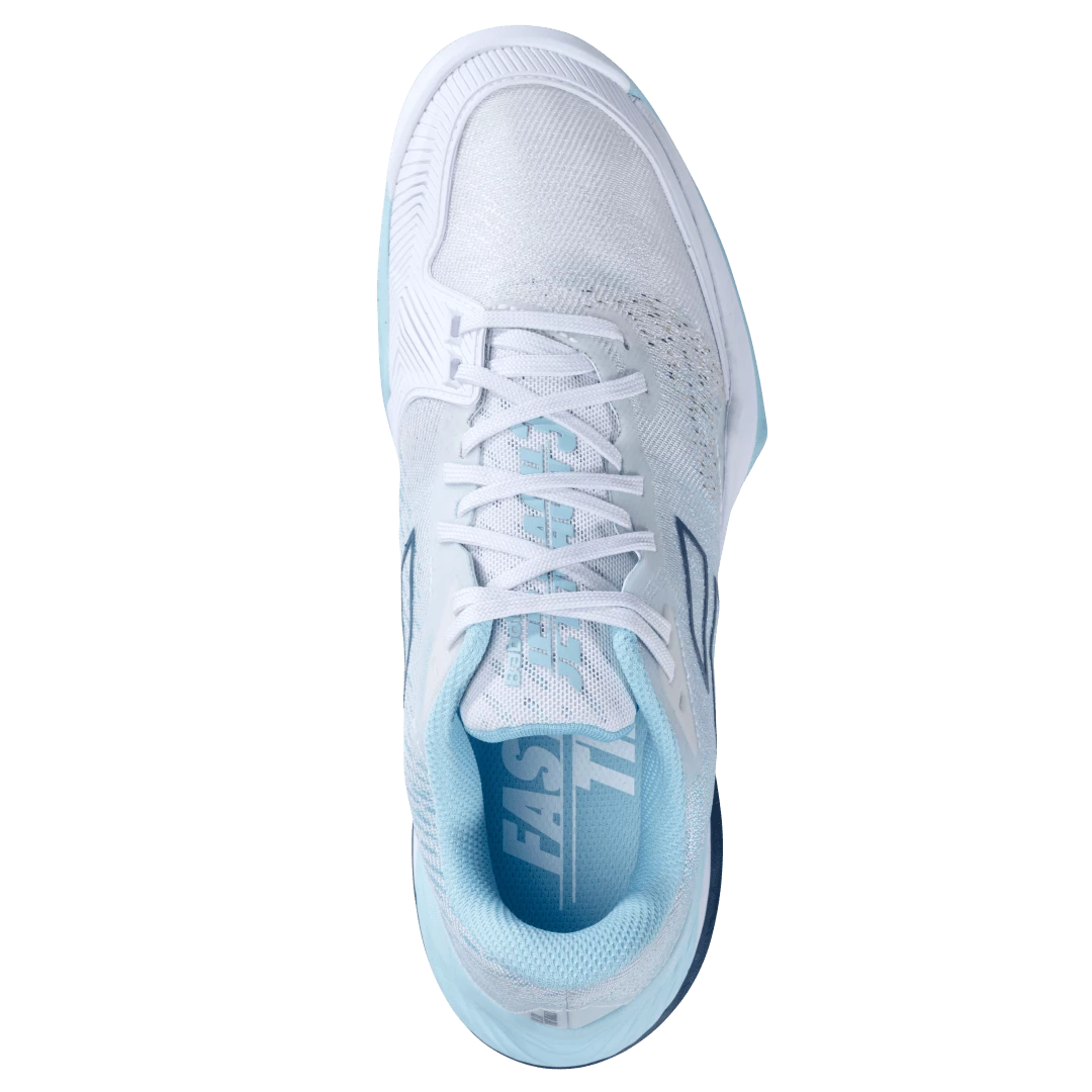Babolat Women's Jet Mach 3 All Court (White/Angel Blue) 4 Babolat Women's Jet Mach 3 All Court (White/Angel Blue) - Image 4