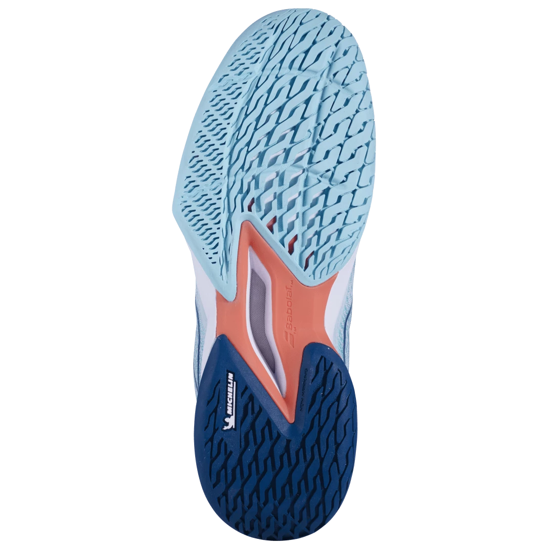 Babolat Women's Jet Mach 3 All Court (White/Angel Blue) 5 Babolat Women's Jet Mach 3 All Court (White/Angel Blue) - Image 5