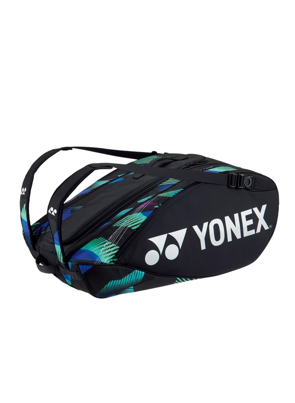 Yonex Pro 12-Racquet Bag (Black/Green/Purple) 1 Yonex Pro 12-Racquet Bag (Black/Green/Purple)